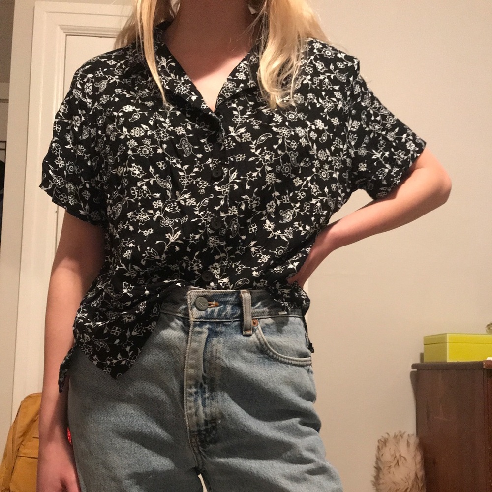 Vintage button down top